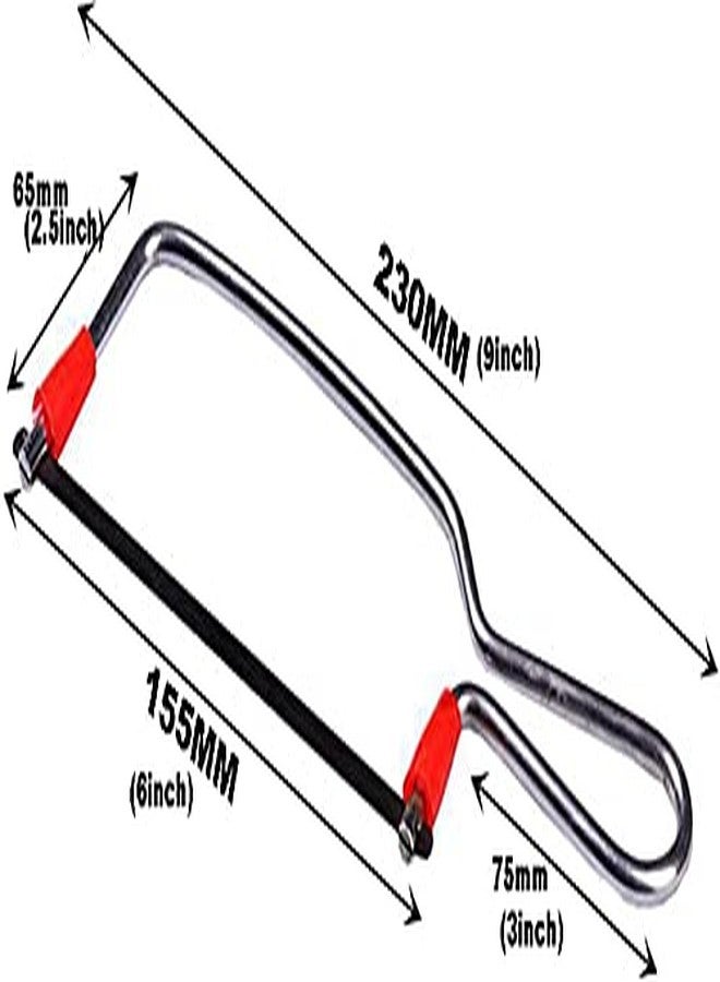 Inditrust إطار منشار صغير من الفولاذ من إنديترست مع 20 شفرة احتياطية من نوع كراون (أسود) - Image 3